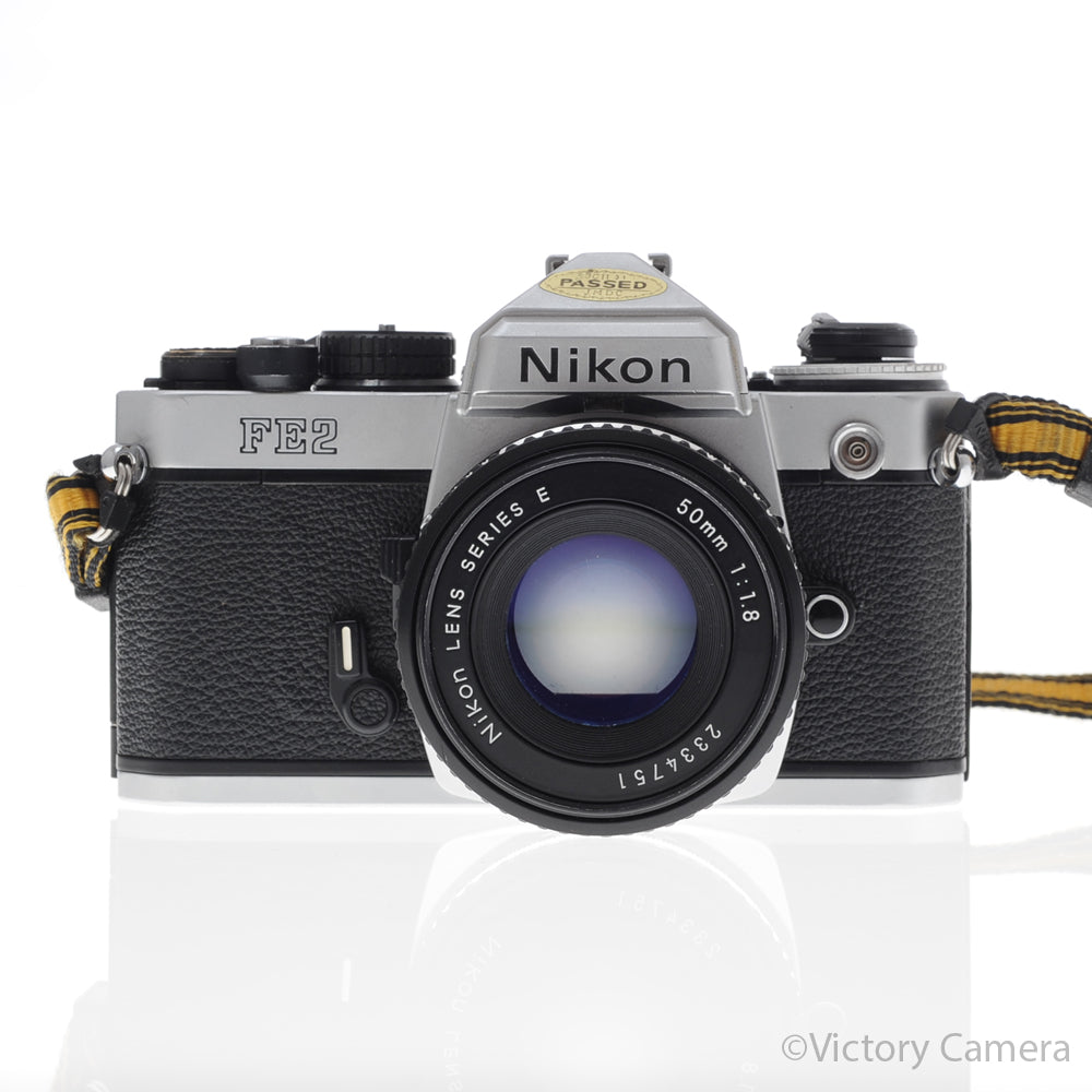 Nikon FE-2 FE2 Black 35mm Camera with 50mm f1.8 AI-s Lens [EXC] - Victory Camera