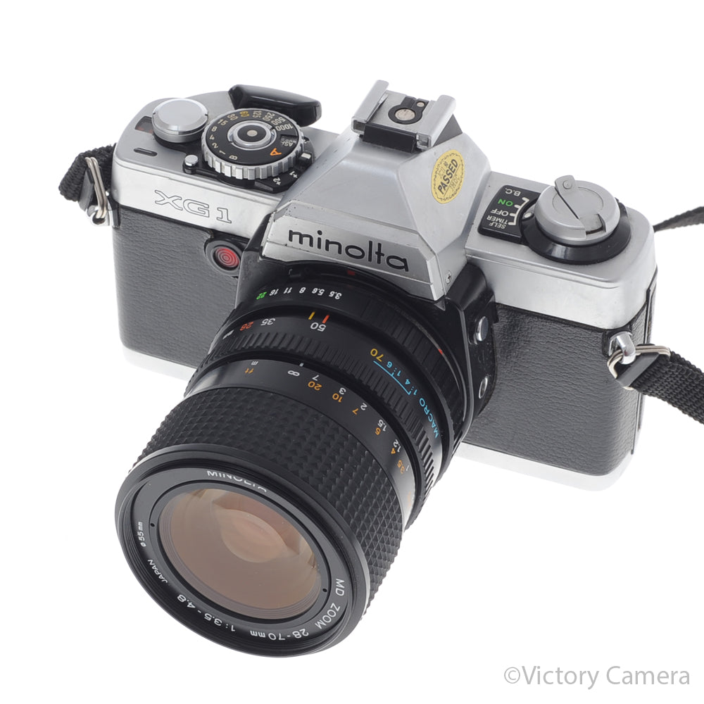 Minolta XG1 Chrome 35mm Camera w/ MD 28-70mm f3.5-4.8 Lens [EXC-] image 2