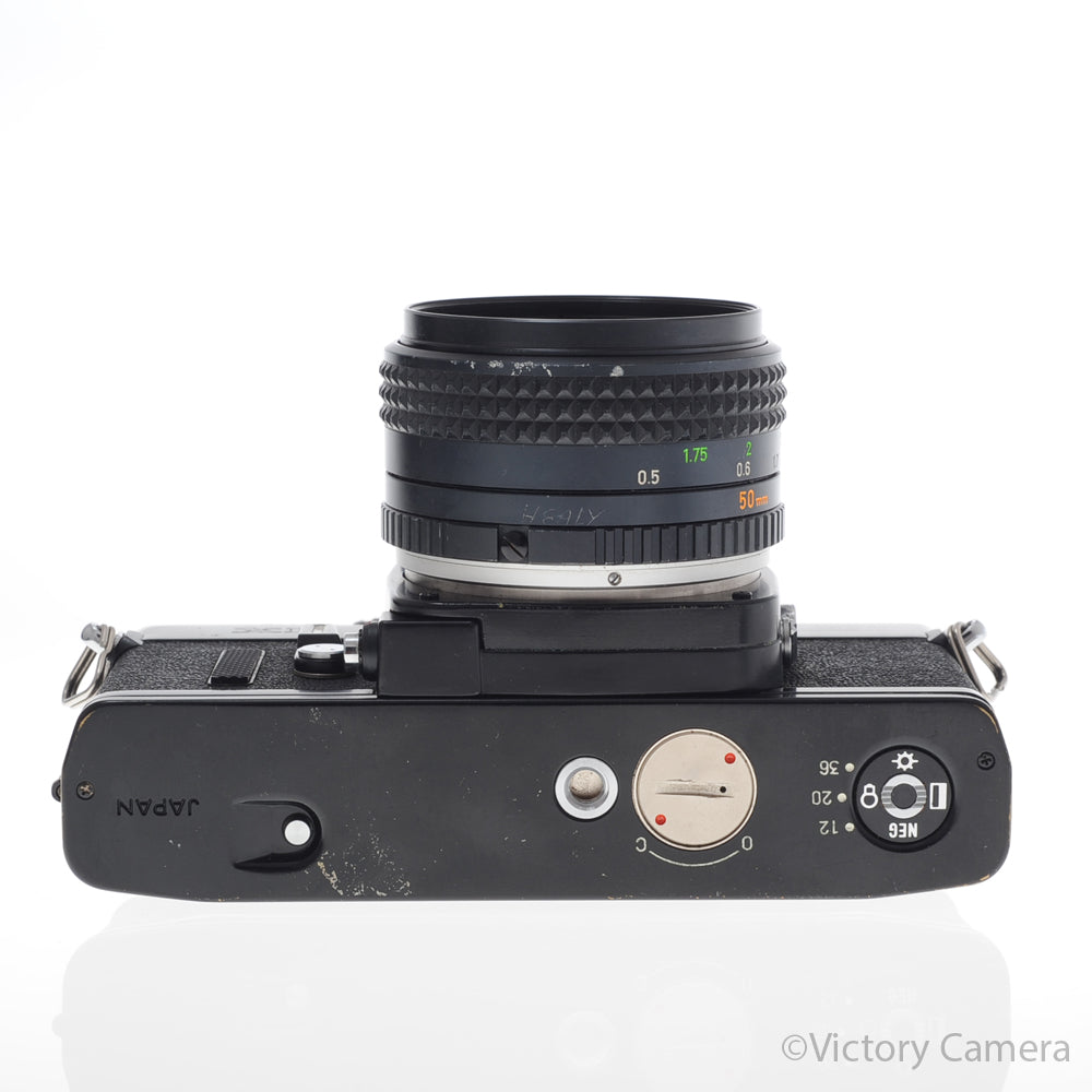 Minolta XK Black 35mm SLR Camera w/ Rokkor 50mm f1.7 Lens [EXC] image 4