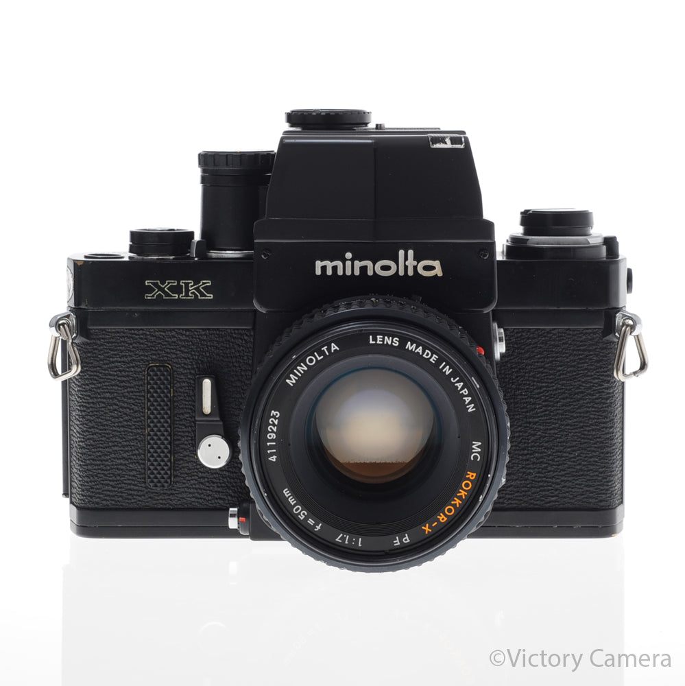 Minolta XK Black 35mm SLR Camera w/ Rokkor 50mm f1.7 Lens [EXC] image 1