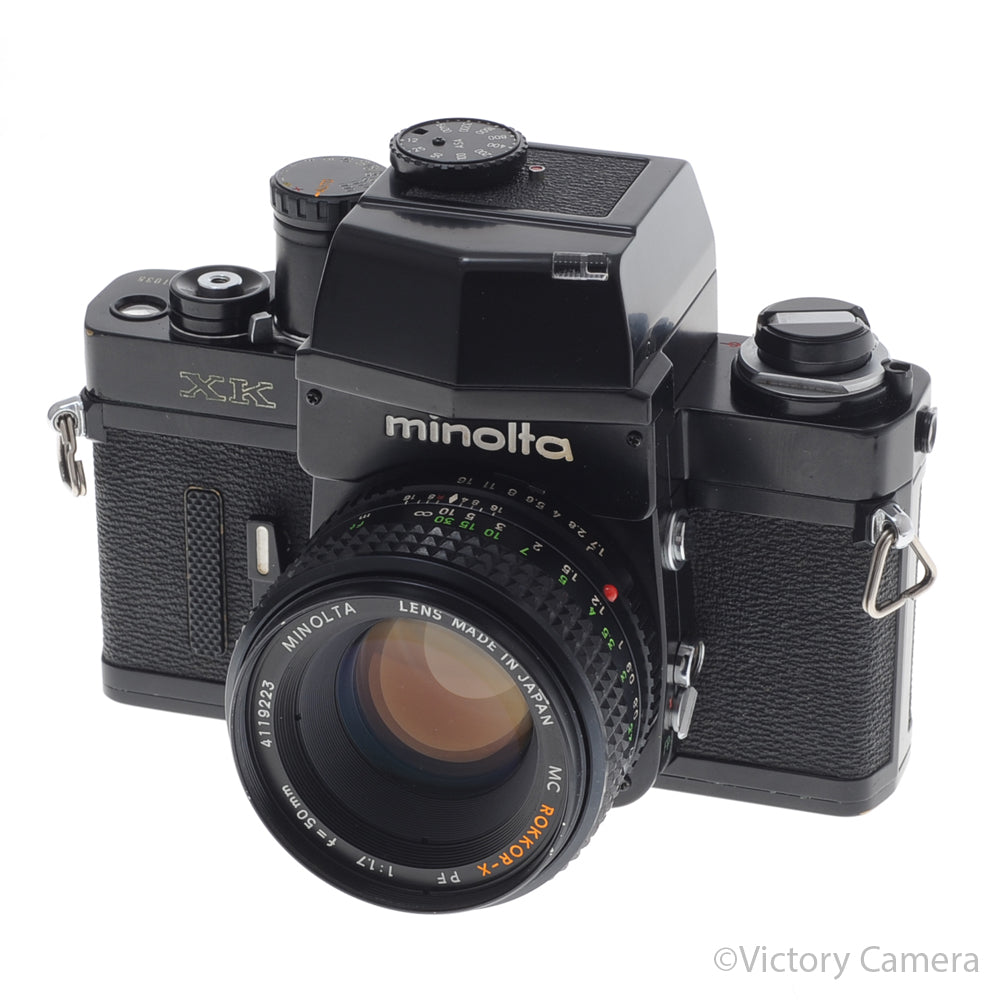 Minolta XK Black 35mm SLR Camera w/ Rokkor 50mm f1.7 Lens [EXC] image 2
