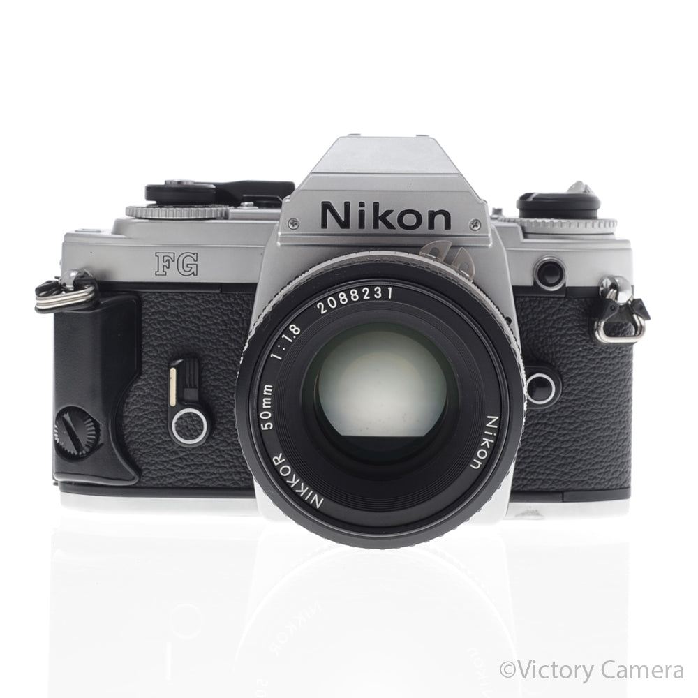 Nikon FG Black Camera w/ 50mm F1.8 Lens [EXC+] image 1