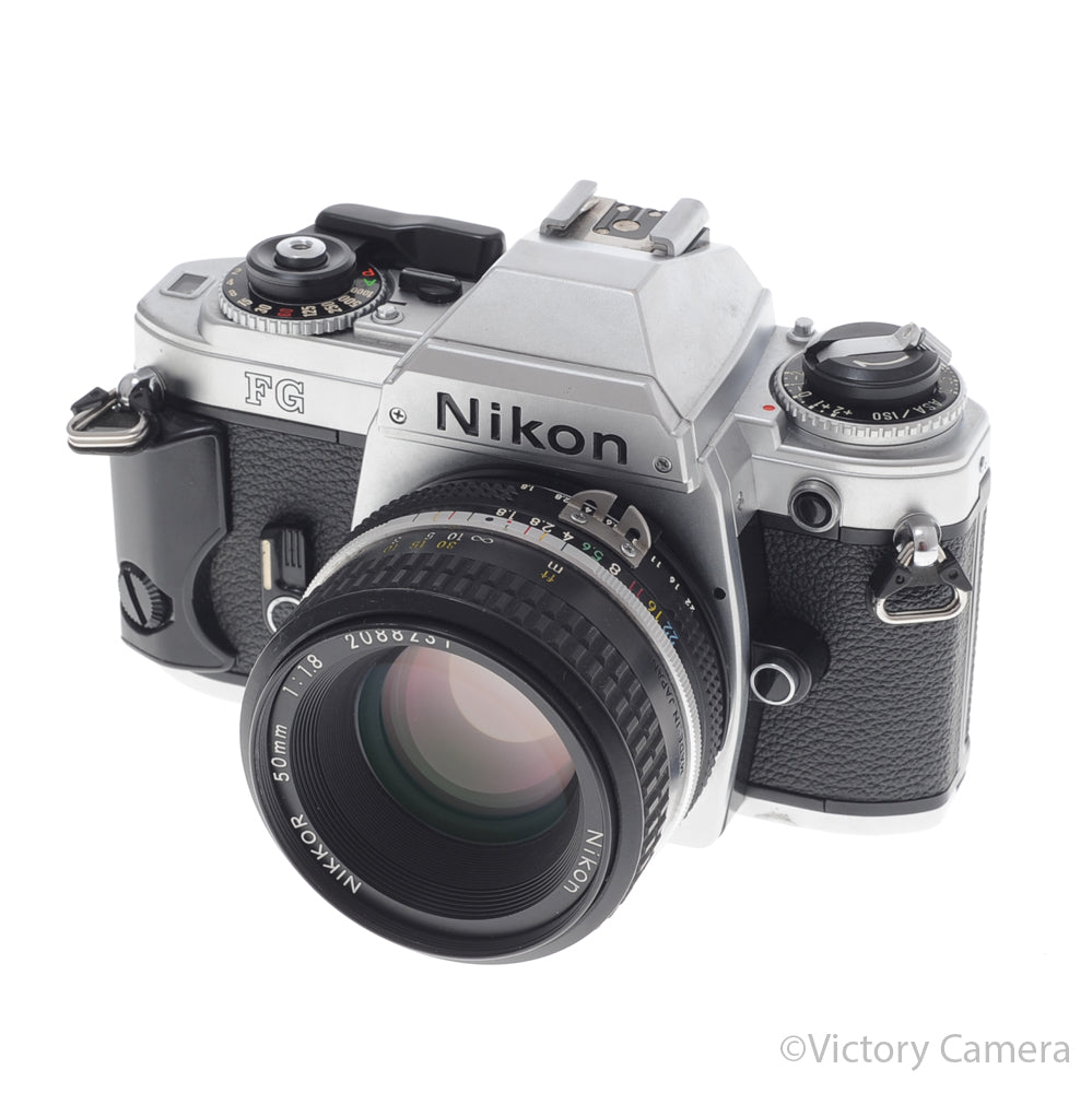 Nikon FG Black Camera w/ 50mm F1.8 Lens [EXC+] image 2