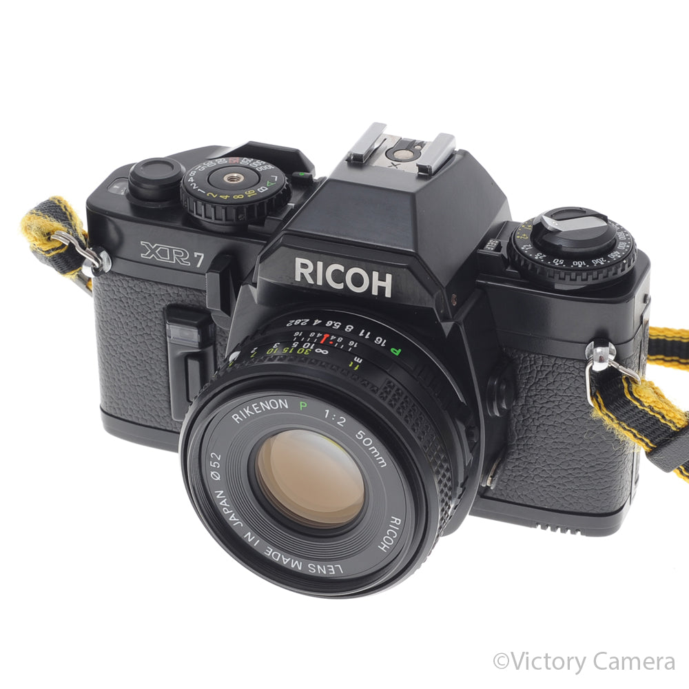 Ricoh XR-7 XR7 35mm SLR Camera w/ Rikenon 50mm f2 [EXC+] image 2