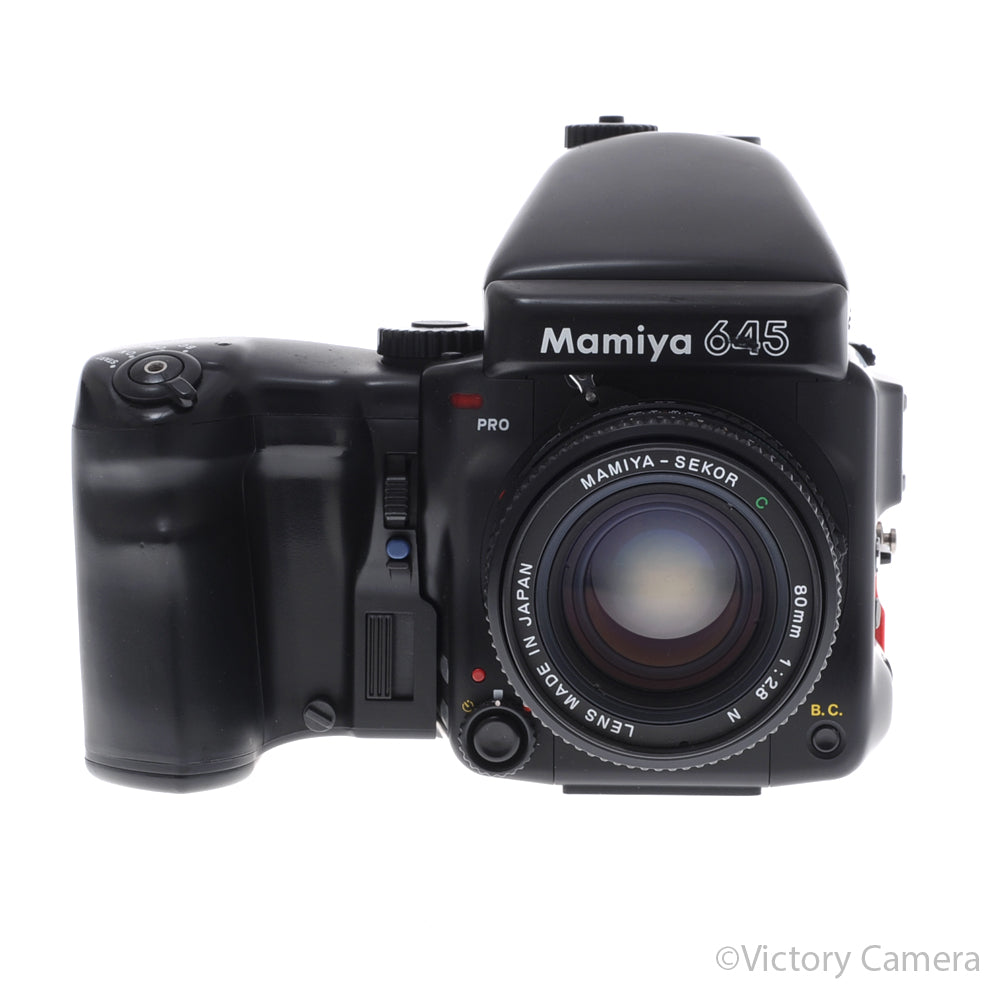 Mamiya 645 Pro Camera AE Metered Prism FE401 w/ 80mm N Lens & Winder [EXC] image 1