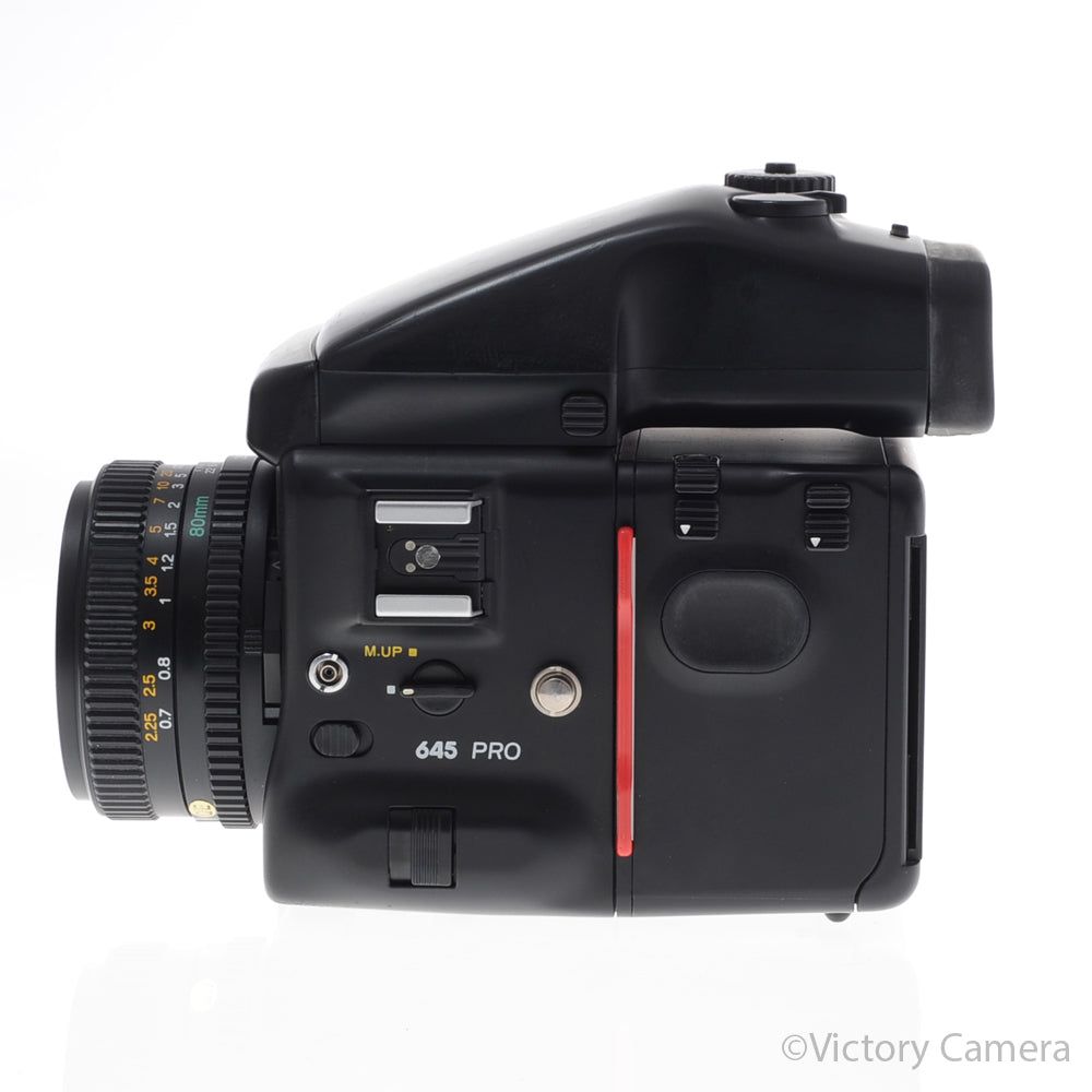 Mamiya 645 Pro Camera AE Metered Prism FE401 w/ 80mm N Lens & Winder [EXC] image 5