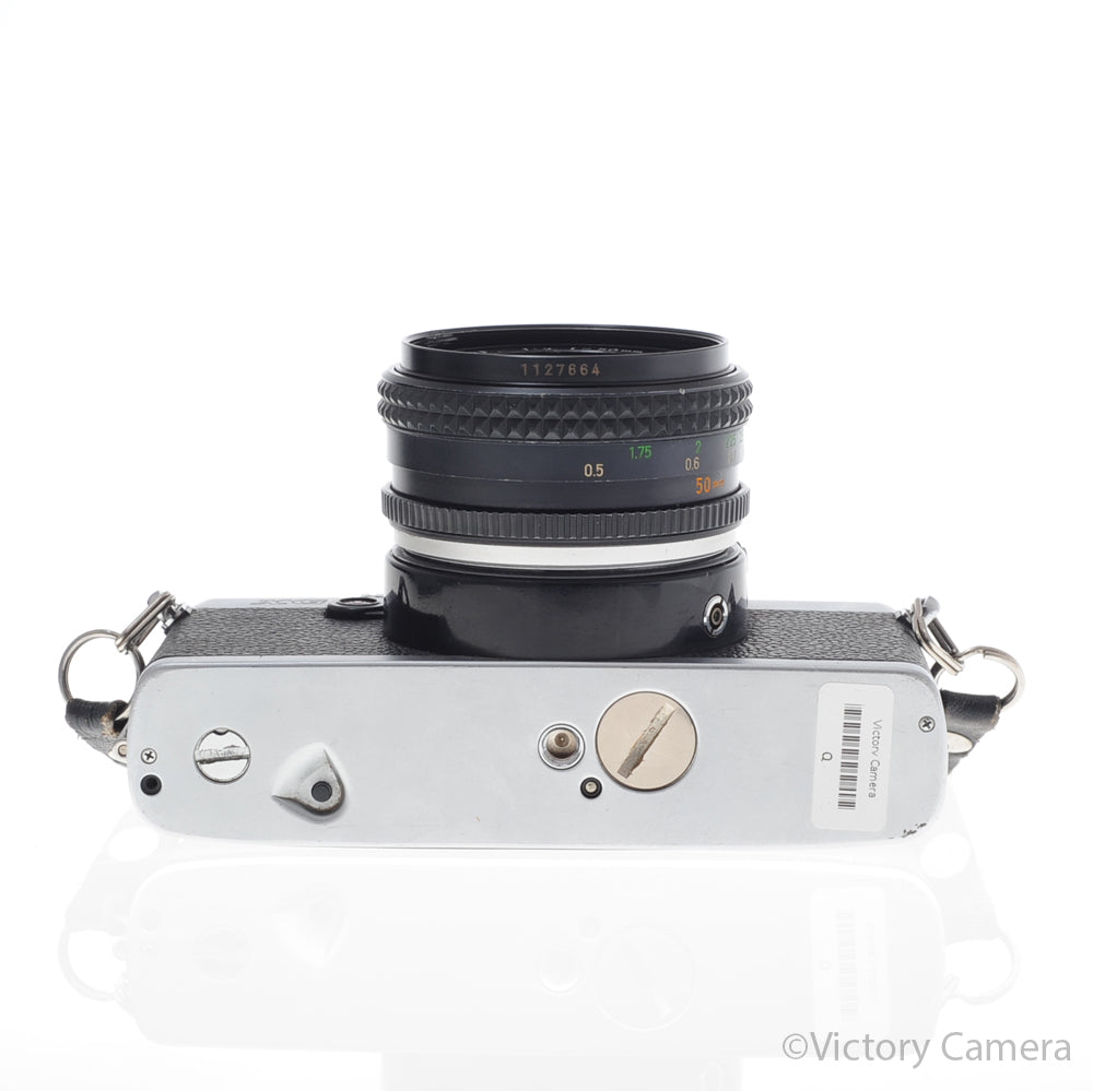 Minolta XG-1 XG1 Chrome 35mm Camera w/ 50mm f2 Prime Lens [EXC] image 3