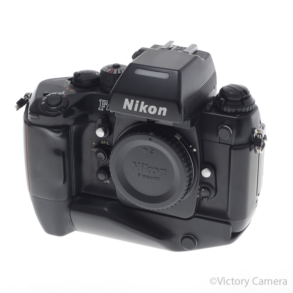 Nikon F4 35mm Pro Film Camera Body w/ MB-21 Battery Grip [EXC] - Victory Camera