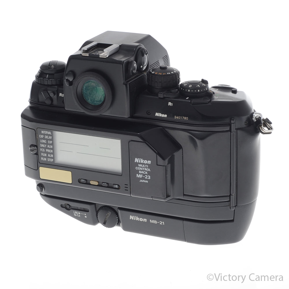 Nikon F4 35mm Pro Film Camera Body w/ MB-21 Battery Grip [EXC] - Victory Camera