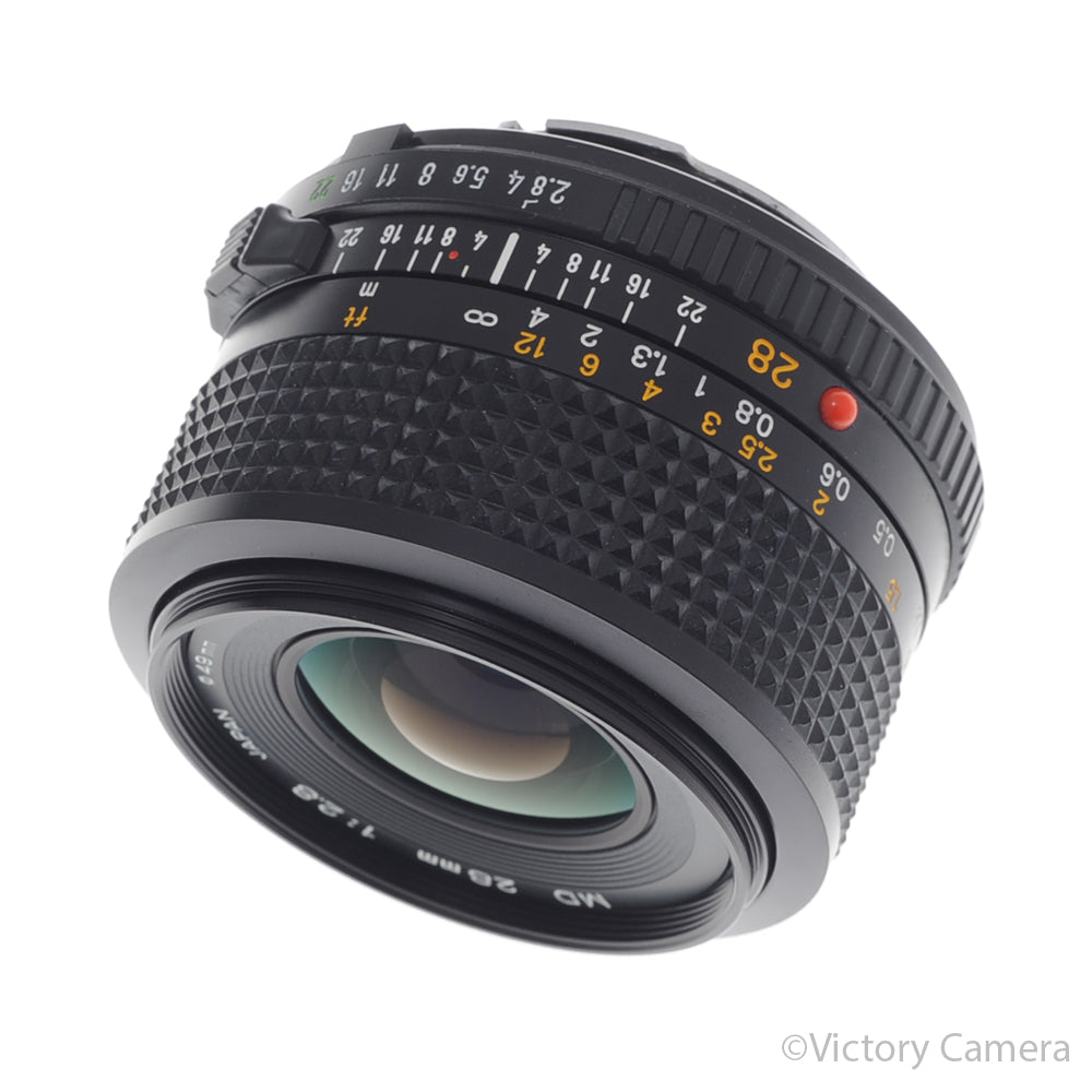 Minolta MD 28mm f2.8 Wide Angle Prime Lens [MINT-] - Victory Camera