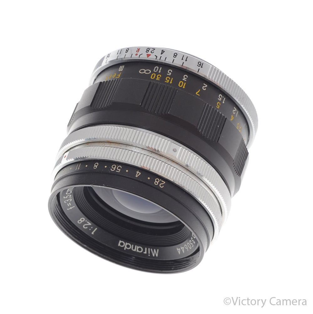 Miranda 3.5cm 35mm f2.8 Wide Angle Lens for Miranda Screw Mount [EXC+] image 1