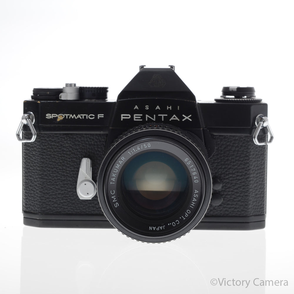 Pentax Spotmatic F SP Black 35mm Film Camera 50mm f1.4 Lens [EXC-] image 1