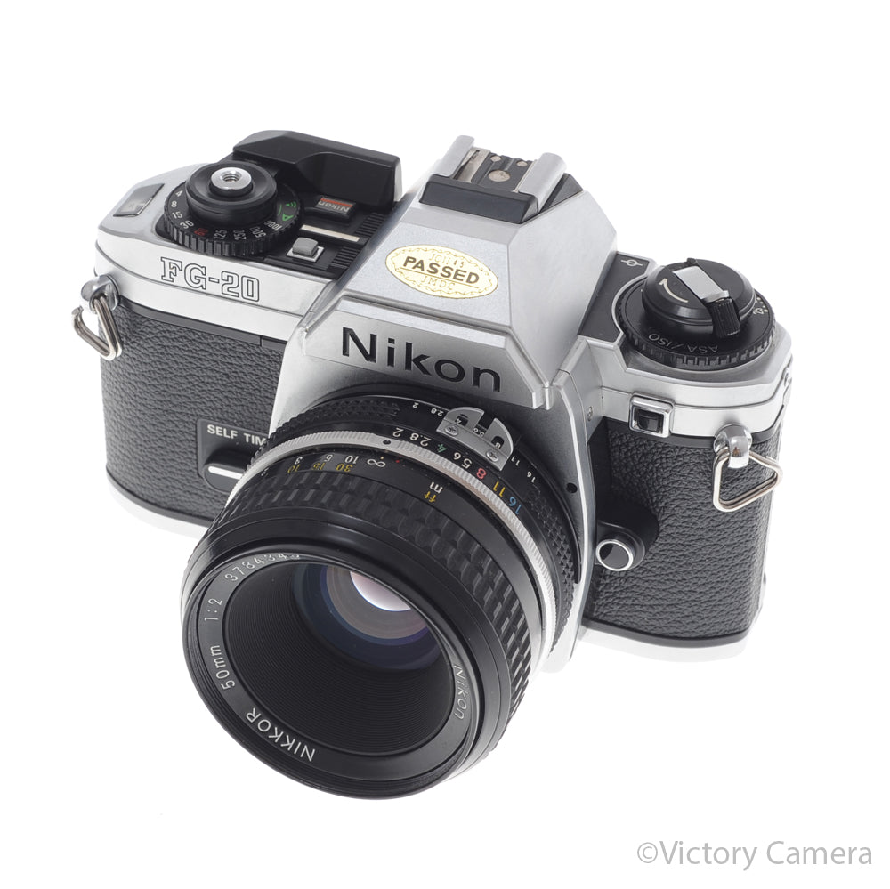 Nikon FG-20 FG20 35mm Camera w/ 50mm f2 AI Prime Lens [EXC] image 2
