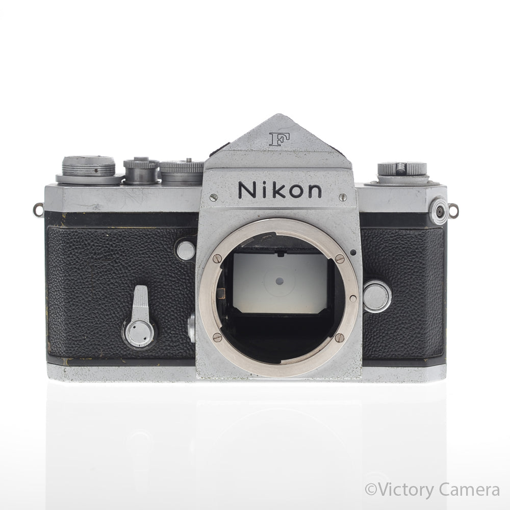 Nikon F Chrome 35mm Camera Body w/ Eye Level Finder [GOOD] image 1