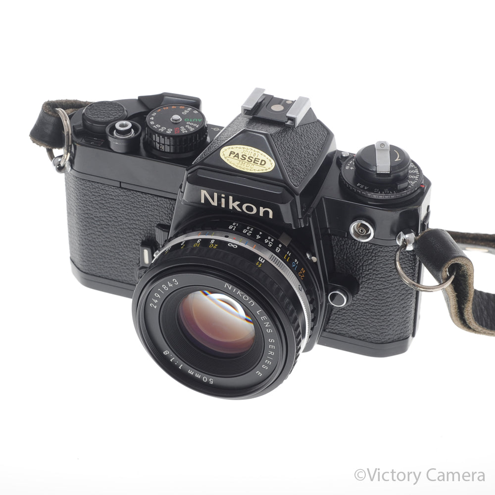 Nikon FE Black 35mm Film Camera with 50mm f1.8 AI-S Lens [EXC+] image 2