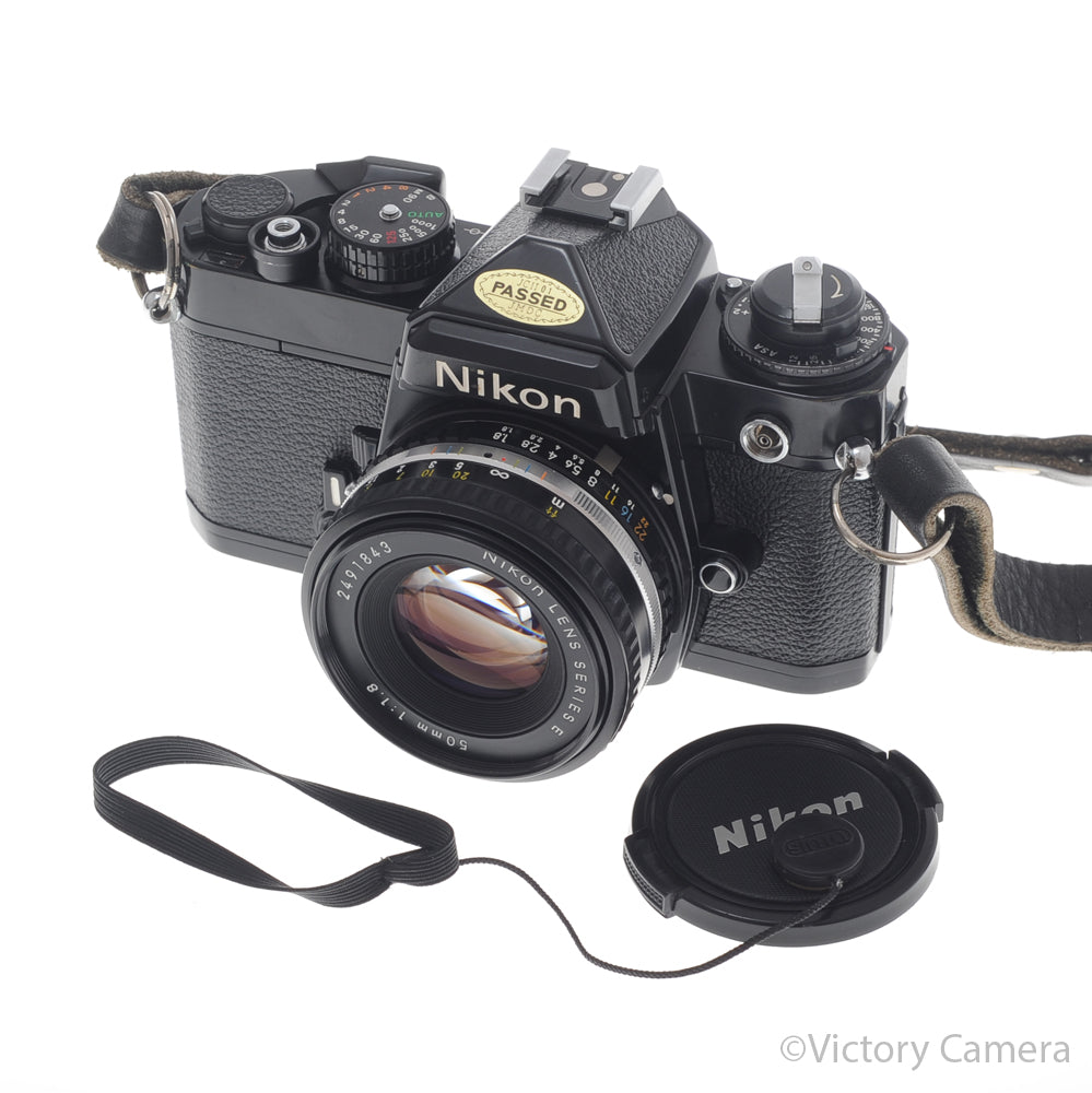 Nikon FE Black 35mm Film Camera with 50mm f1.8 AI-S Lens [EXC+] image 5