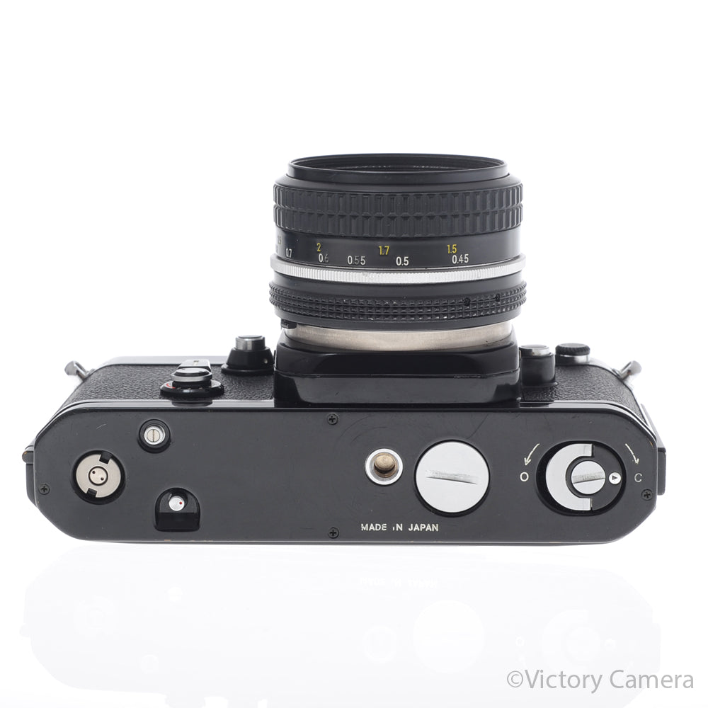 Nikon F2 Black 35mm Camera w/ DP-1 Prism & 50mm f1.8 Lens [EXC+] image 4
