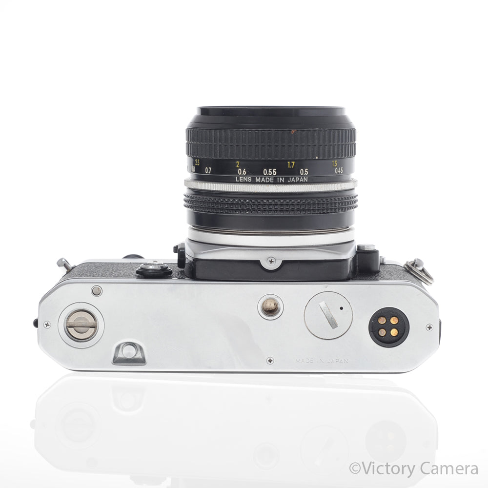 Nikon FE Chrome 35mm Film Camera 50mm f2 AI Lens [GOOD] image 4