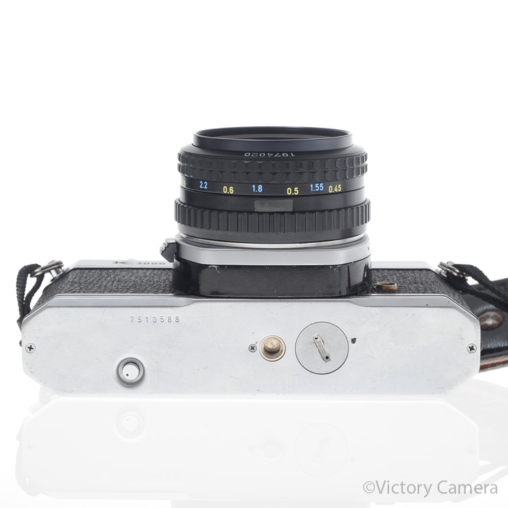Pentax K1000 Chrome 35mm Film Camera w/ 50mm f2 Lens [EXC] image 4