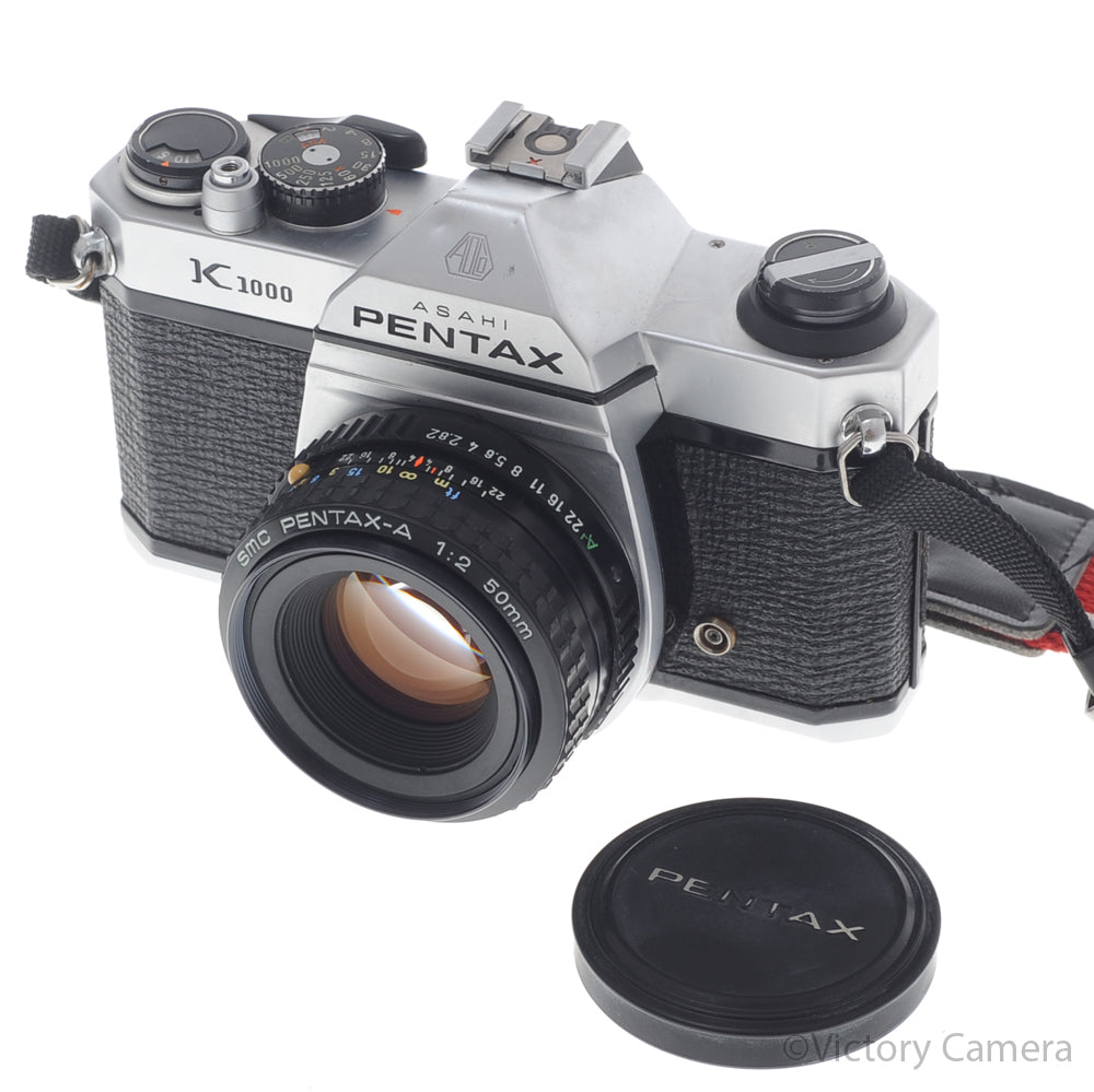 Pentax K1000 Chrome 35mm Film Camera w/ 50mm f2 Lens [EXC] image 5