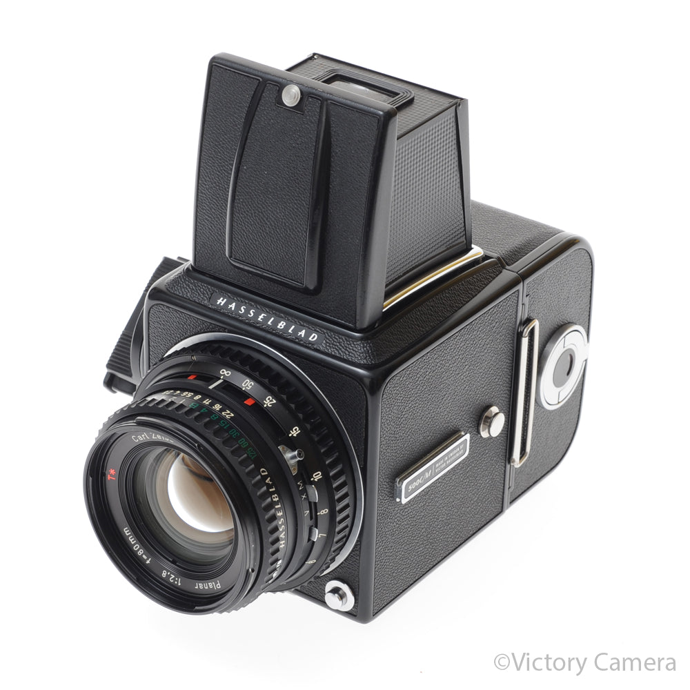 Hasselblad 500c/m Black Medium Format Camera w/ 80mm T* Lens A12 [EXC] - Victory Camera