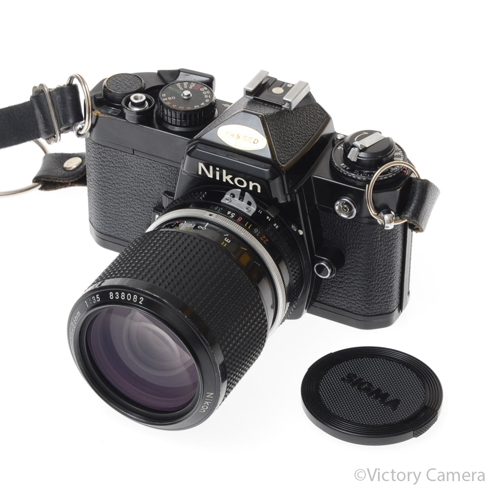 Nikon FE Black 35mm Film Camera with 43-86mm F3.5 Zoom Lens [GOOD] image 5