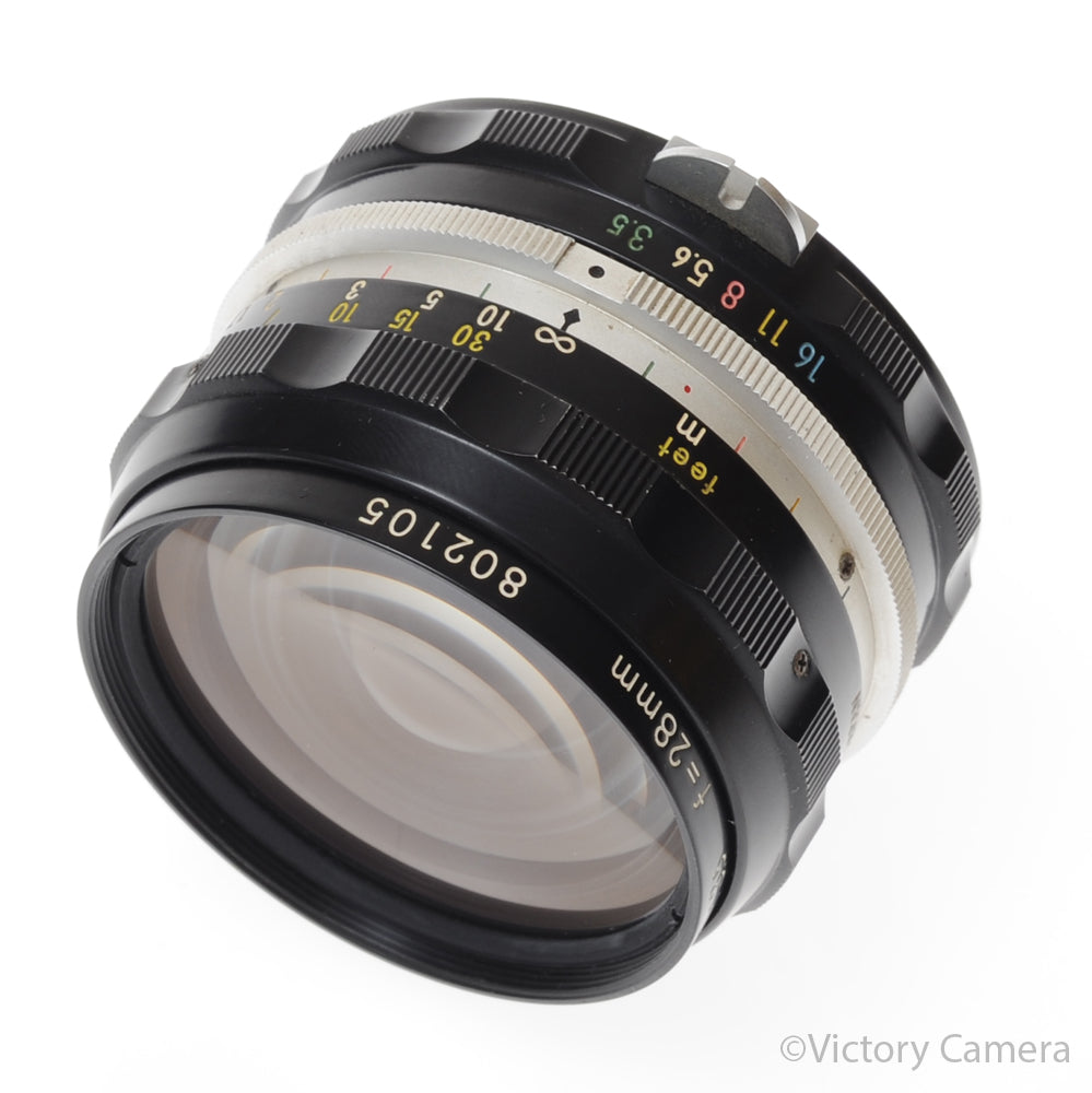 Nikon Nikkor-H 2.8cm 28mm f3.5 non-AI Wide Angle Lens [EXC+] - Victory Camera