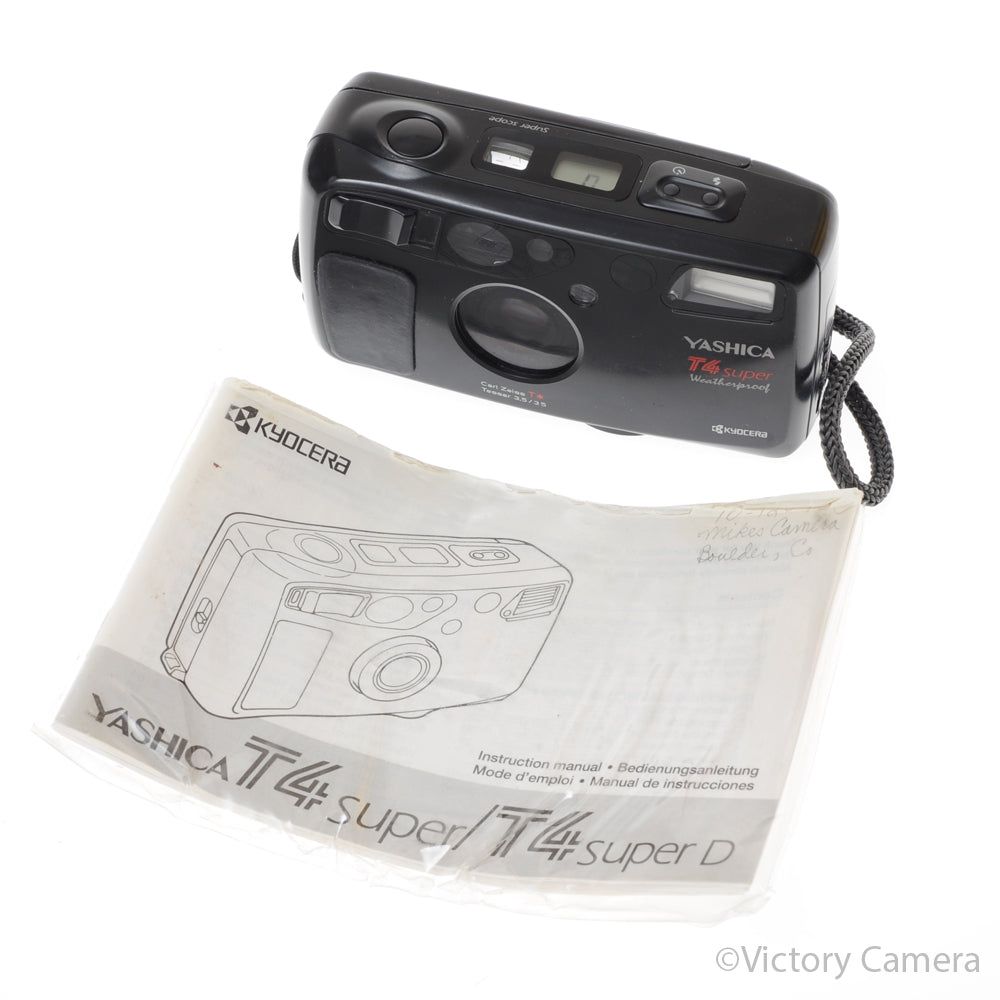 Yashica T4 Super Weatherproof 35mm Film Point & Shoot w/ WLF [EXC-] - Victory Camera