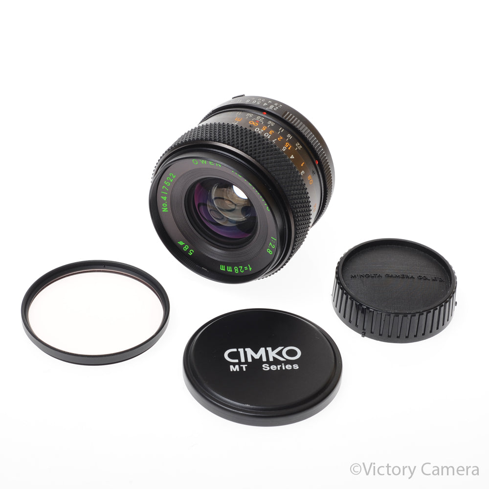 Owen Automatic 28mm F2.8 Auto Wide-Angle Lens for Minolta MD [EXC] - Victory Camera