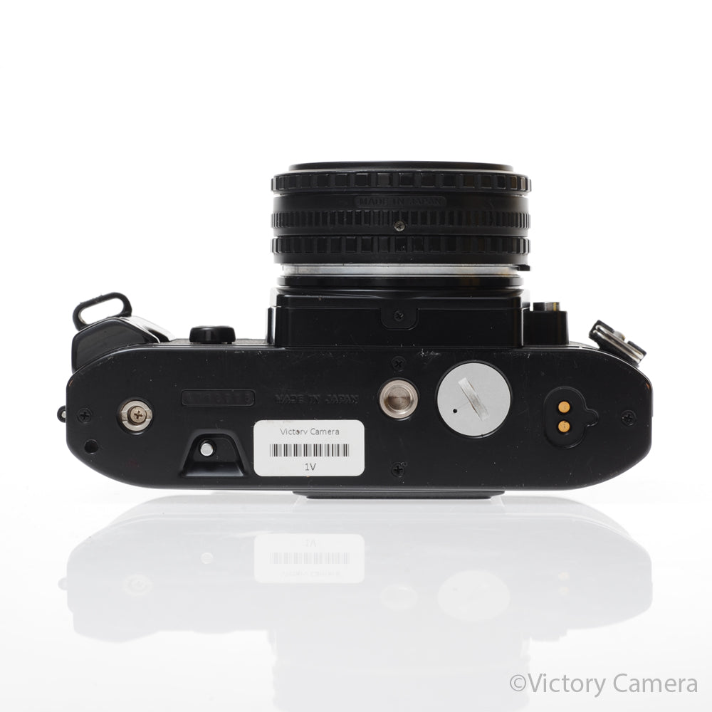 Nikon FG Black 35mm SLR Film Camera w/ 50mm f1.8 Prime Lens -CLA'd- [EXC] - Victory Camera