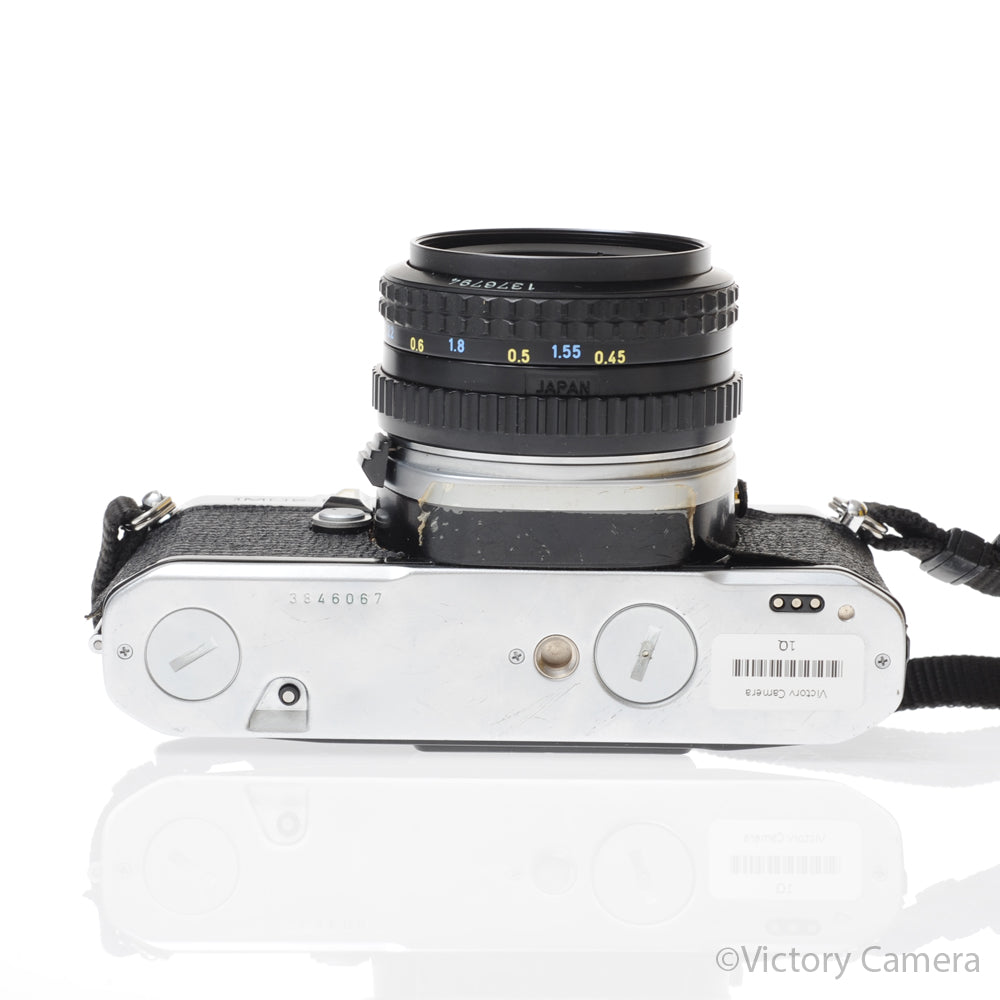 Pentax ME Super Chrome 35mm SLR Camera w/ 50mm f1.7 Lens [EXC] - Victory Camera