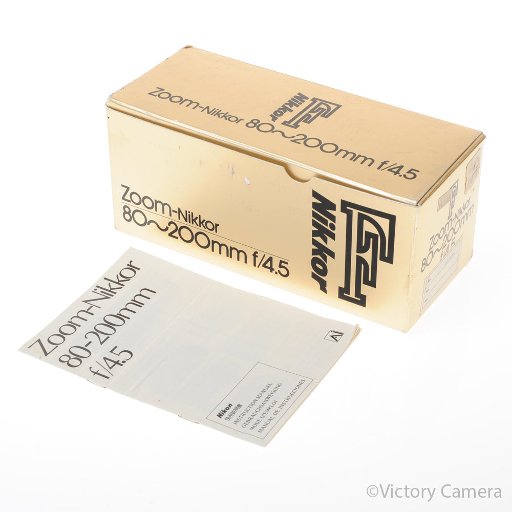 Nikon Zoom-Nikkor 80-200mm f4.5 AI Telephoto Zoom Lens [EXC] - Victory Camera