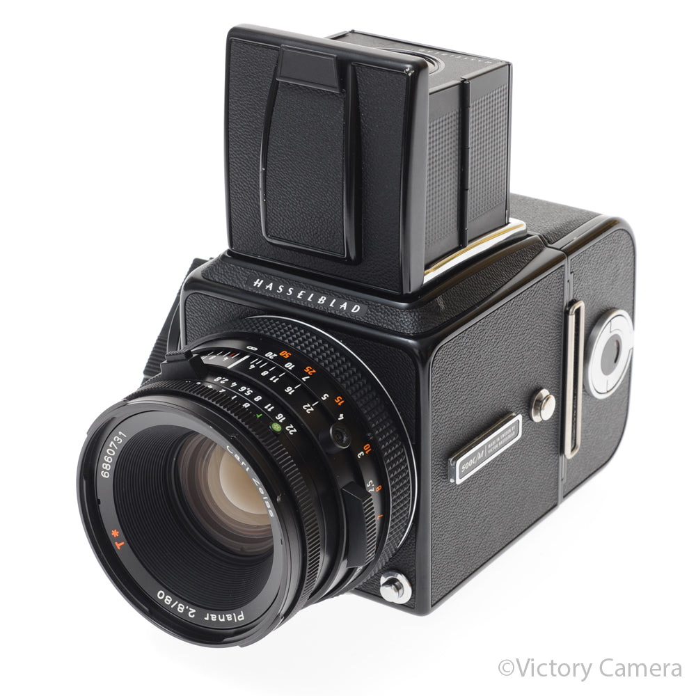 Hasselblad 500c/m Black Medium Format Camera w/ 80mm T* Lens A12 [EXC] - Victory Camera
