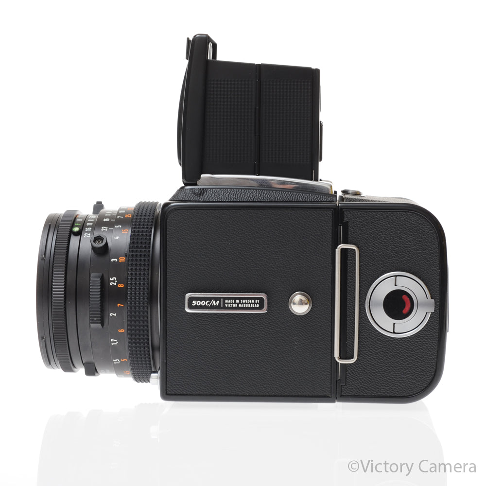 Hasselblad 500c/m Black Medium Format Camera w/ 80mm T* Lens A12 [EXC] - Victory Camera