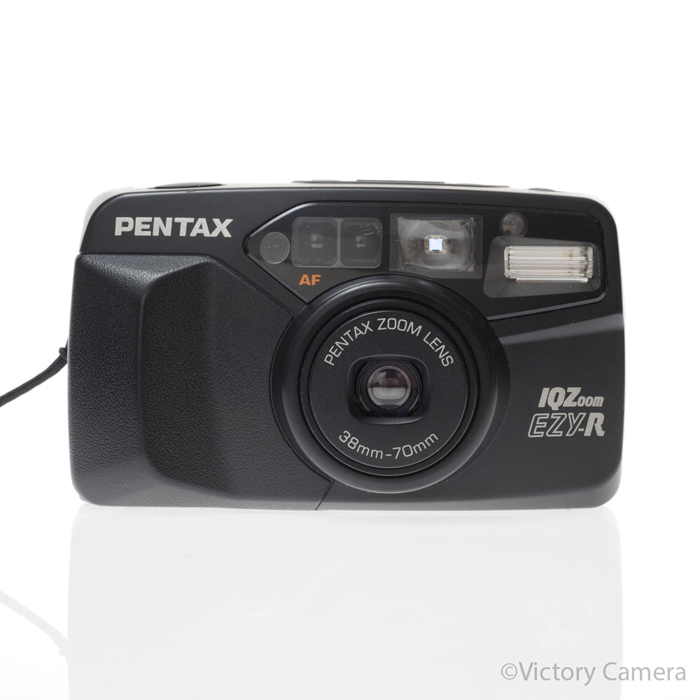 Pentax IQZoom EZY-R Black 35mm Film Point and Shoot Camera [EXC] - Victory Camera