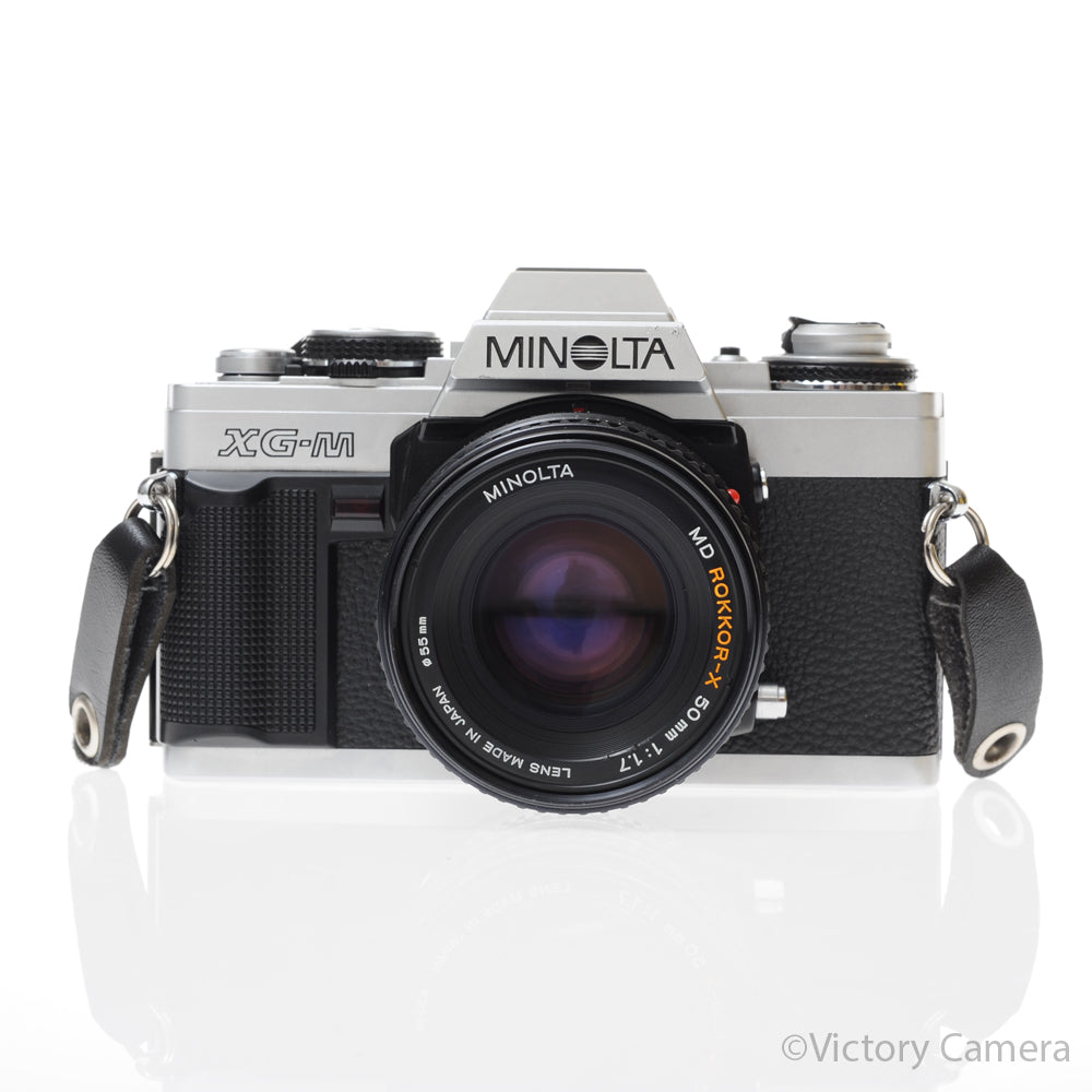 Minolta XG-M Chrome SLR Film Camera w/ 50mm f1.7 Lens [EXC+] - Victory Camera