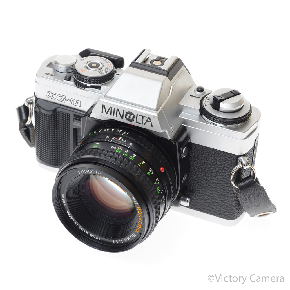 Minolta XG-M Chrome SLR Film Camera w/ 50mm f1.7 Lens [EXC+] - Victory Camera