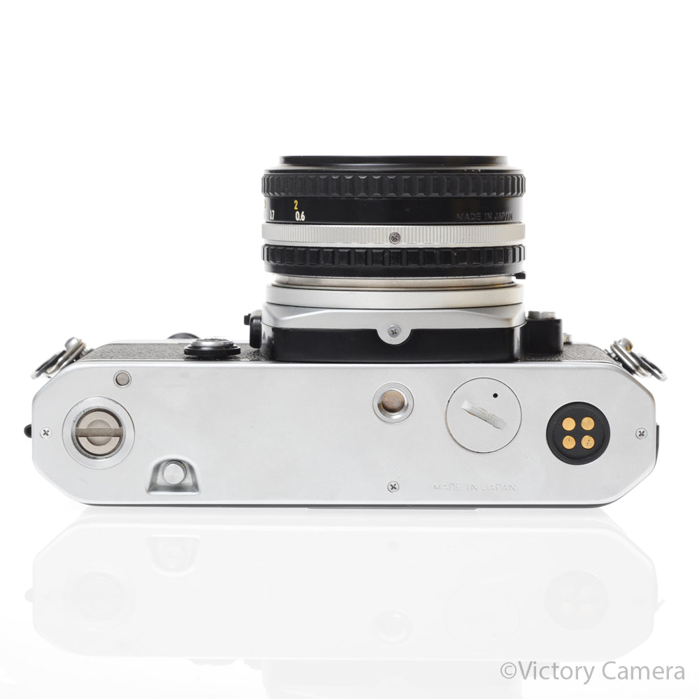 Nikon FE Chrome 35mm Film Camera 50mm f1.8 AI-S Lens [EXC-] - Victory Camera