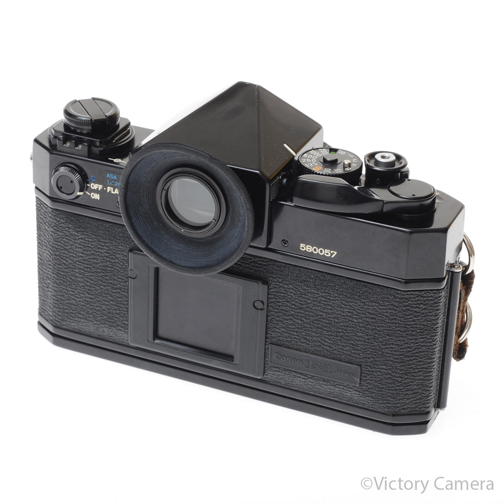 Canon F1 F-1 Black 35mm Camera Body w/ 50mm f1.8 Lens [EXC-] - Victory Camera