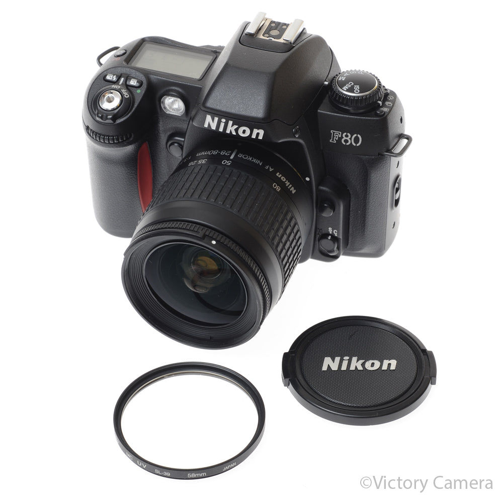 Nikon F80 AF SLR 35mm Film Camera w/ 28-80mm Zoom Lens [EXC+] - Victory Camera