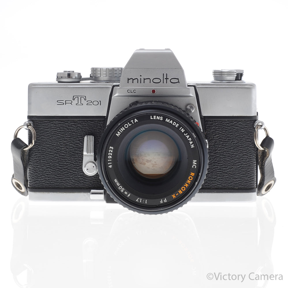 Minolta SRT 201 SRT 201 Chrome 35mm Camera w/ 50mm f1.7 Lens [EXC] image 1