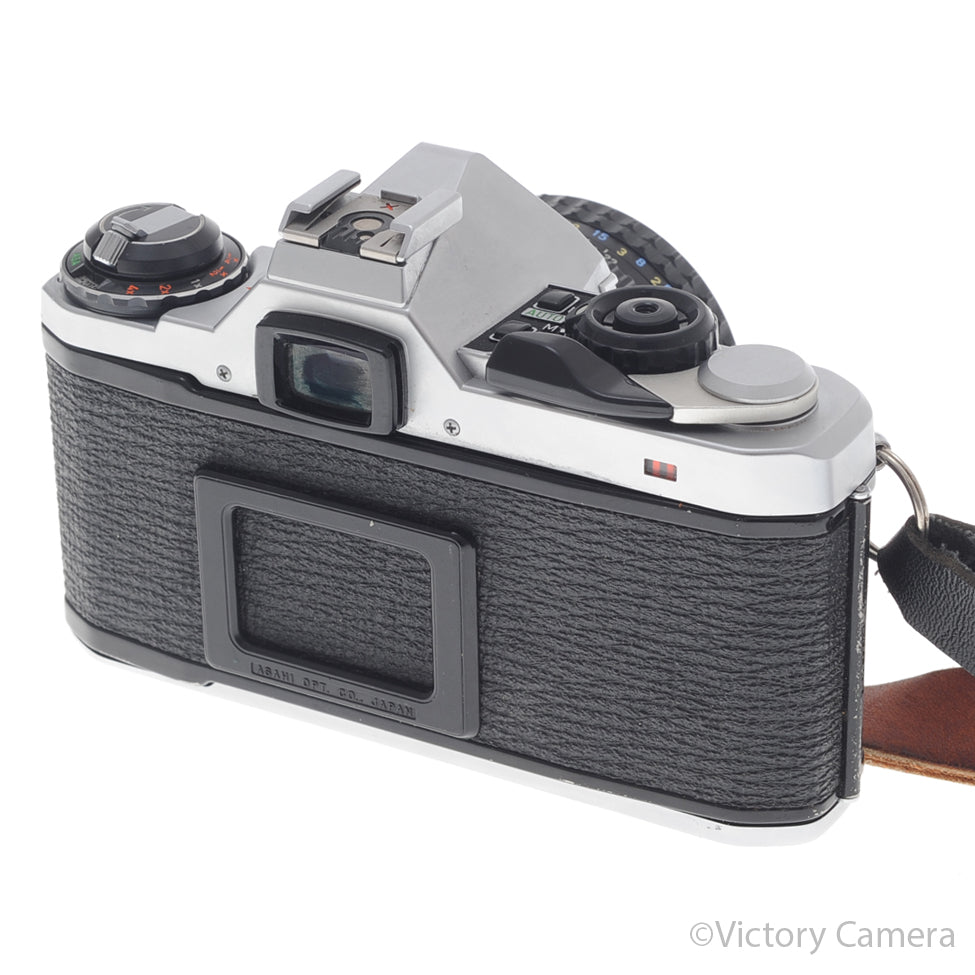 Pentax ME Super Chrome 35mm SLR Camera w/ 50mm f2 Lens [EXC] image 3