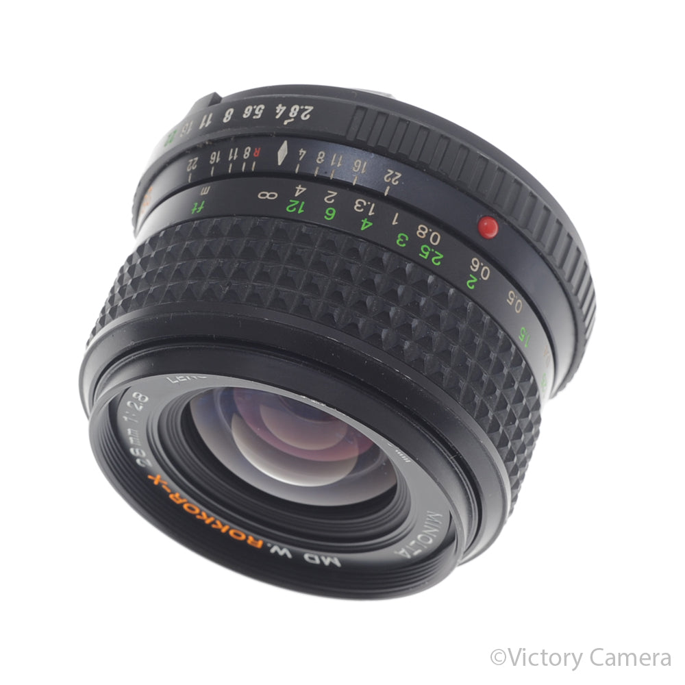 Minolta MD W.Rokkor-X 28mm f2.8 Wide Angle Prime Lens [EXC+] - Victory Camera