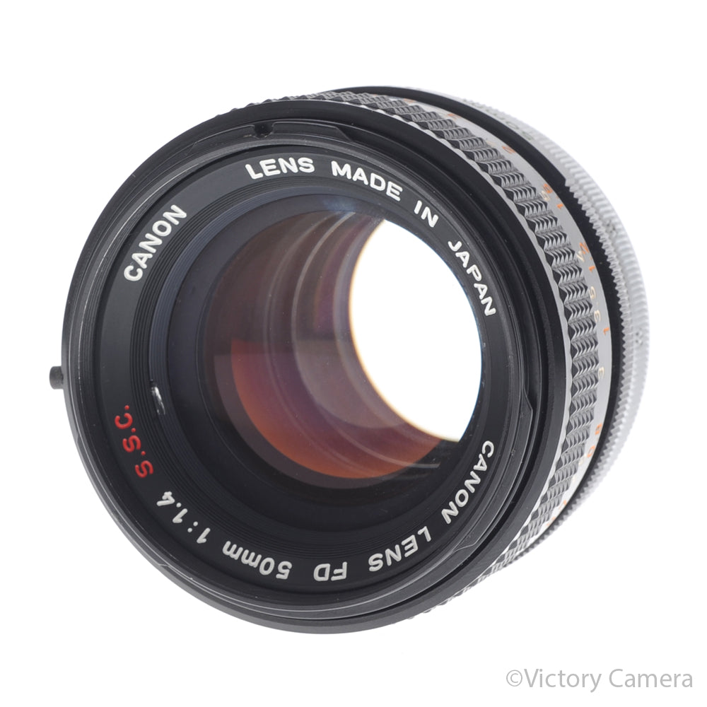 Canon FD 50mm f1.4 S.S.C Fast Prime Lens [EXC-] - Victory Camera