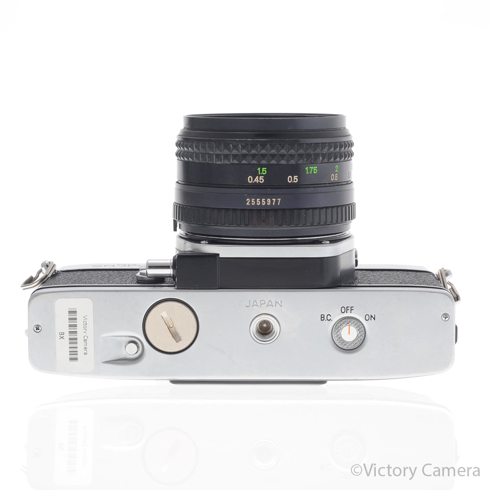 Minolta SRTMC-II Chrome 35mm Film Camera with 50mm f1.7 Lens [EXC-] - Victory Camera
