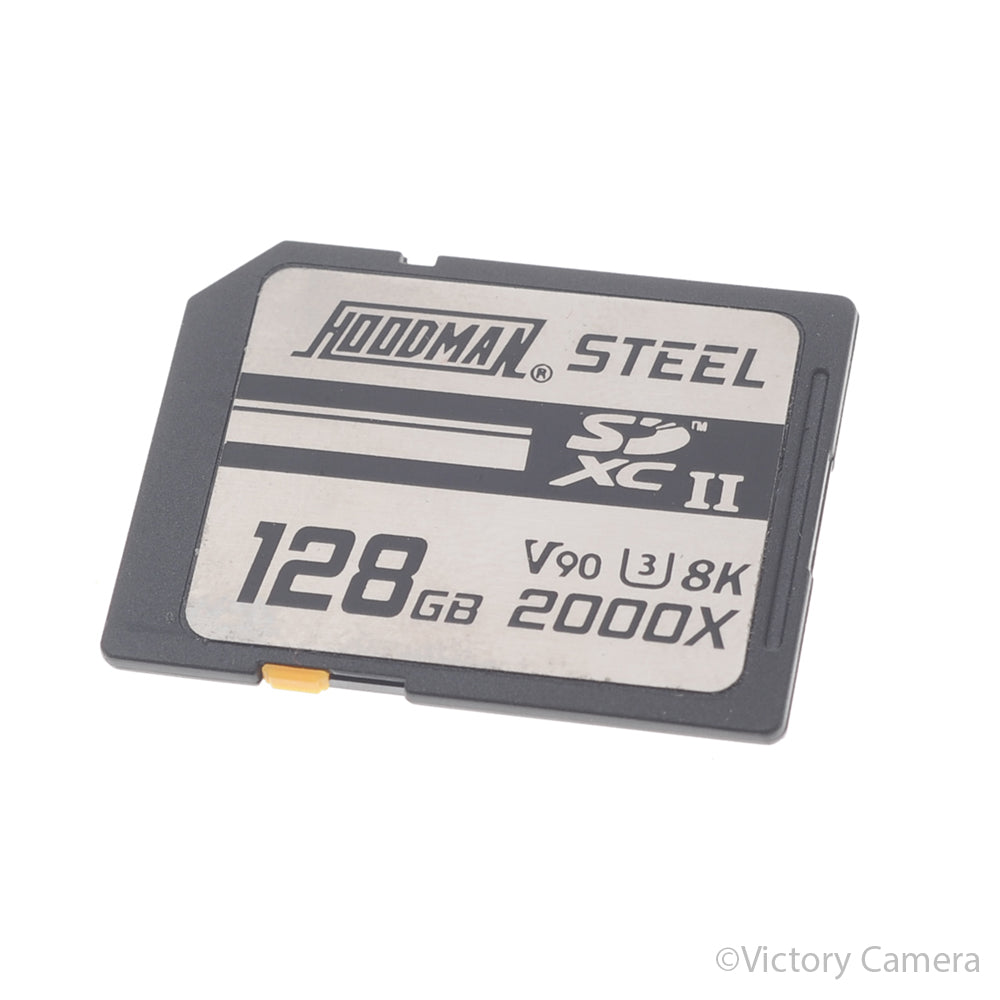 Hoodman STEEL 128GB SDXC II V90 2000X High Speed SD Card [MINT] - Victory Camera
