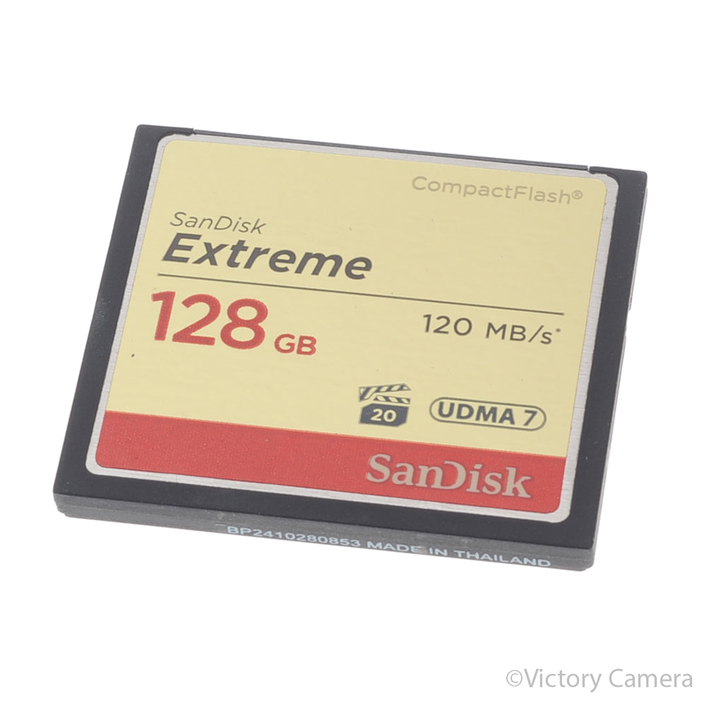SanDisk Extreme 128GB 120 MB/s UDMA 7 Compact Flash CF Card [EXC+] - Victory Camera