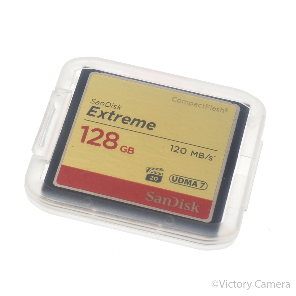 SanDisk Extreme 128GB 120 MB/s UDMA 7 Compact Flash CF Card [EXC+] - Victory Camera