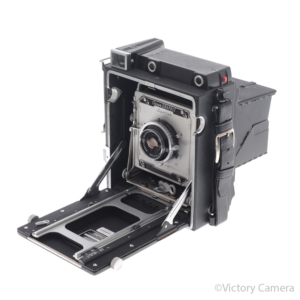 Graflex Crown Graphic 4x5 View Camera w/ 135mm f4.5 Schneider Lens [EXC-] image 1