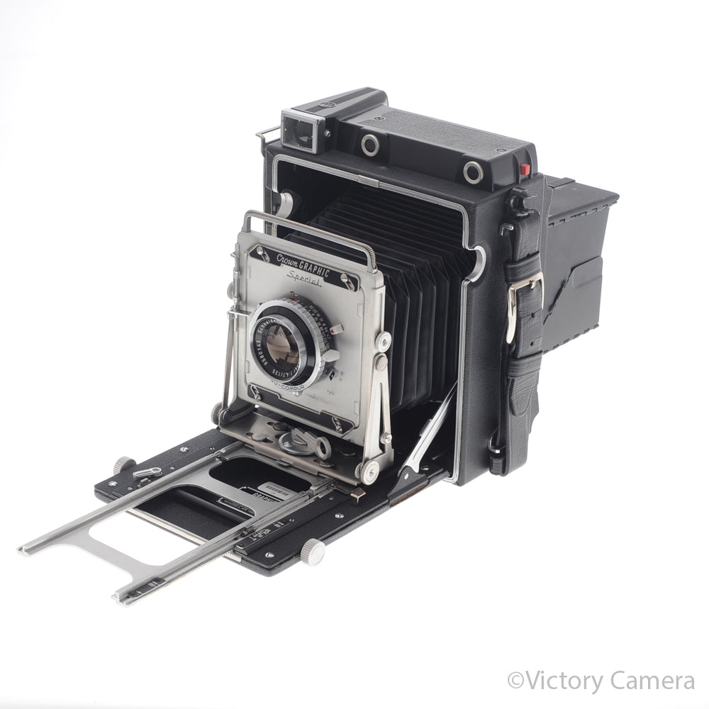 Graflex Crown Graphic 4x5 View Camera w/ 135mm f4.5 Schneider Lens [EXC-] image 2